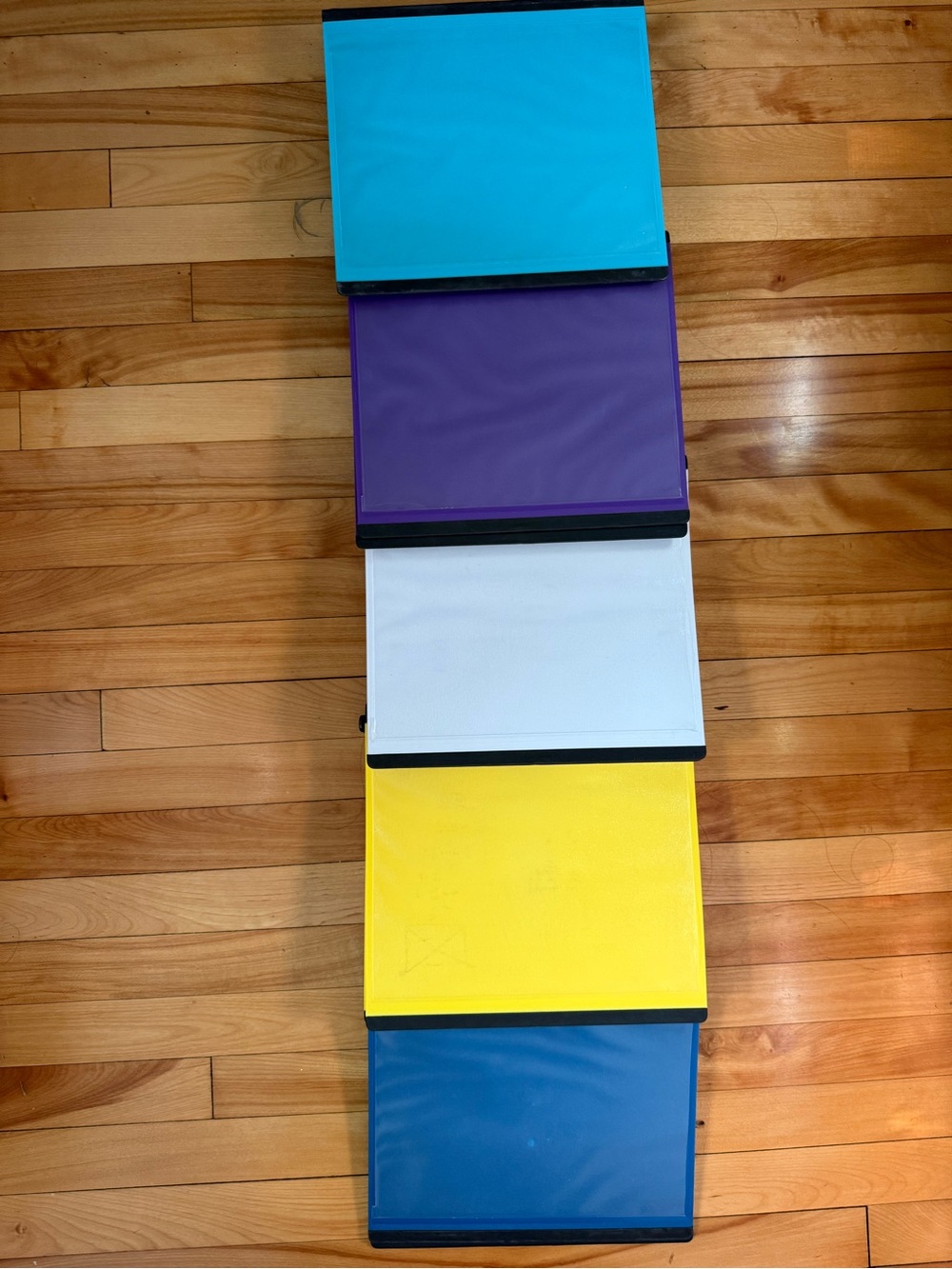 STAPLES Multi-Color Home Office Folders - Blue, Purple, White, Yellow, Teal